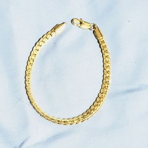 18K STAMPED 8"INCH YG PLATED BRACELET